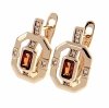 gold plated earrings with exclusive cubic zirconia